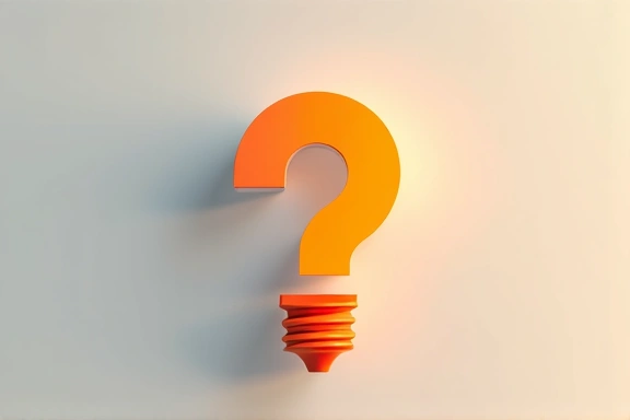 Imagen abstracta de una bombilla con un signo de interrogación, representando claridad y resolución de dudas.